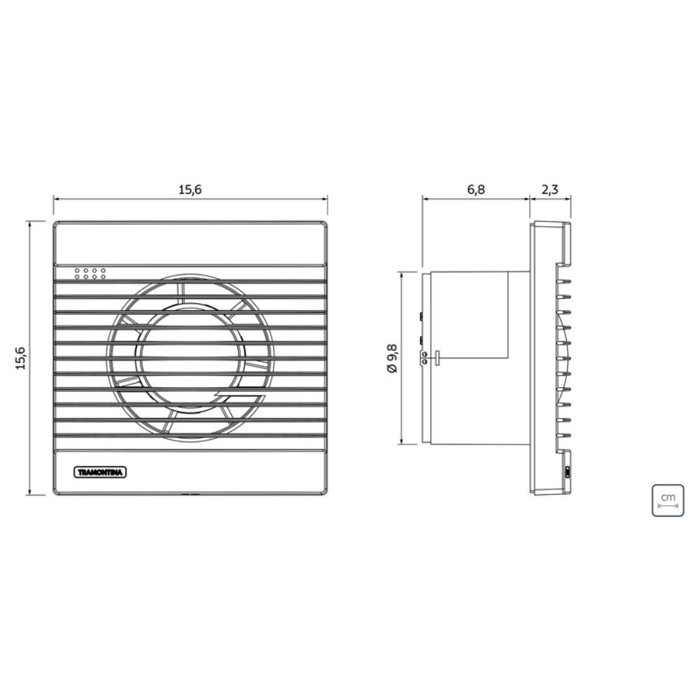 Exaustor para Banheiro Tramontina BA 100 127 V