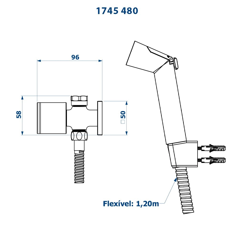 Fani Ducha Higiênica com Derivação Elo Fani 1745 BK480