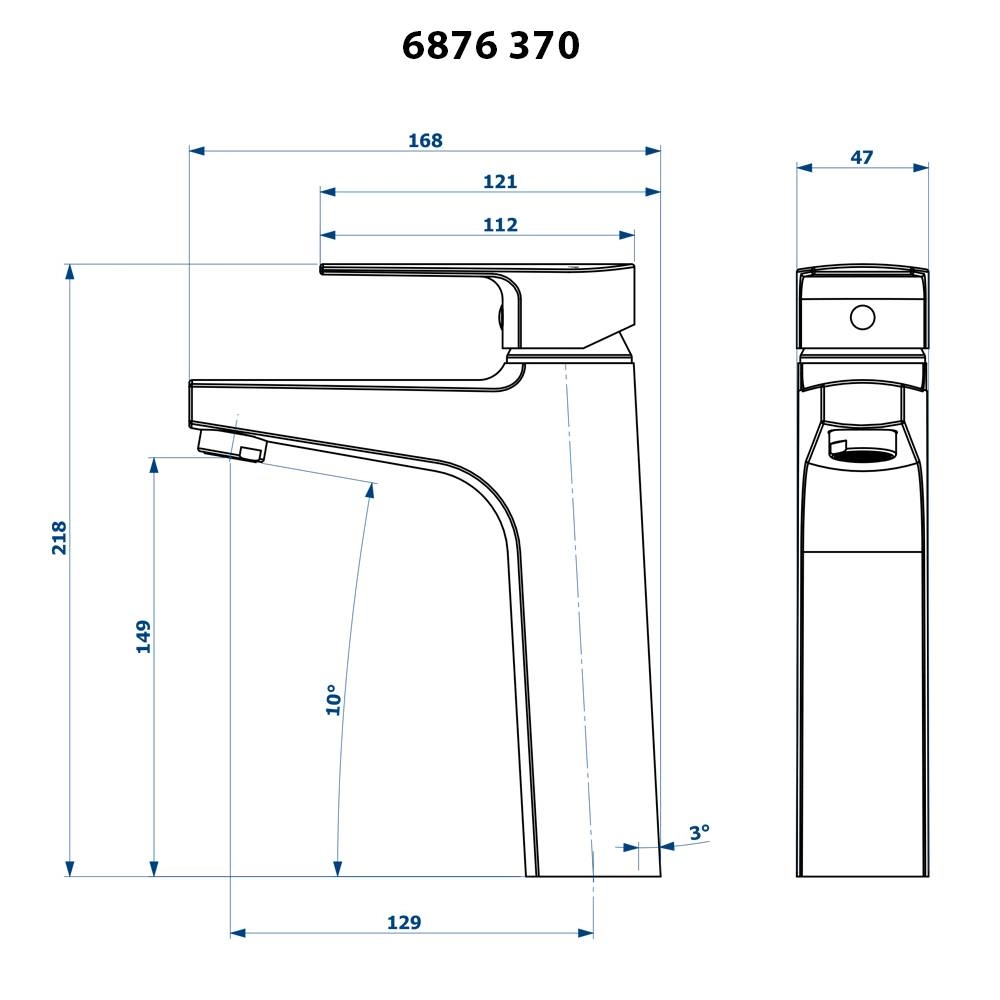 Misturador Monocomando de Mesa Bica Média Bold 6876 DV370 Misturador Monocomando de Mesa Bica Média Bold 6876 DV370