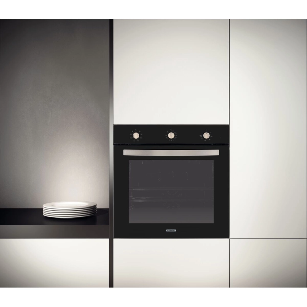 Forno Elétrico de Embutir Tramontina Glass Cook em Vidro Temperado Preto 7 Funções 73 L
