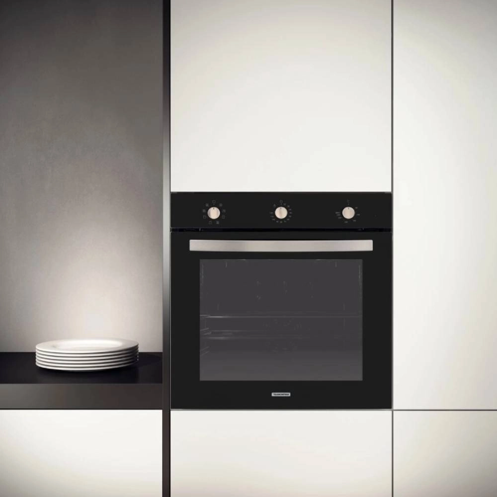 Forno Elétrico de Embutir Tramontina Glass Cook em Vidro Temperado Preto 7 Funções 73 L