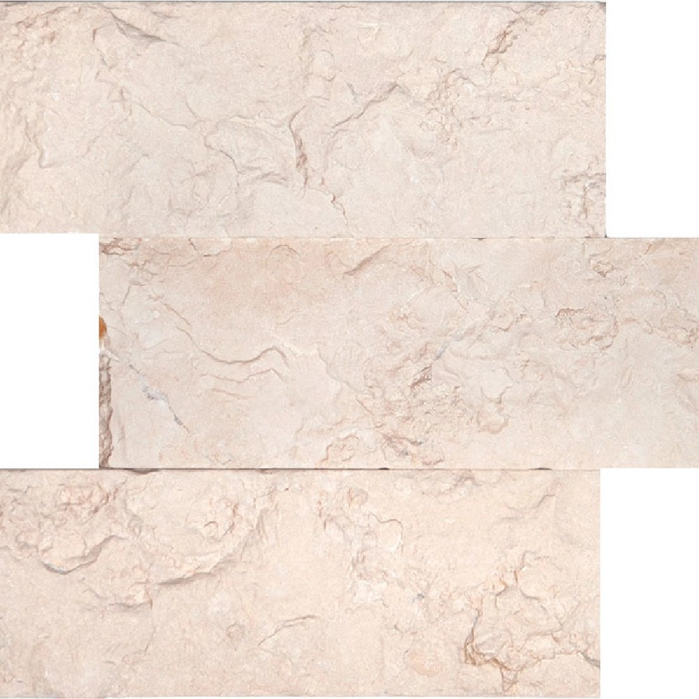 Glass Mosaic  Pedra Natural 10x30x1,5cm Crema Extra RockFace 