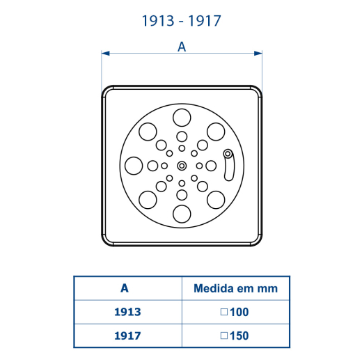 Grelha Quadrada Inox com Fecho e com Caixilho Fani 1913 Grelha Quadrada Inox com Fecho e com Caixilho Fani 1913