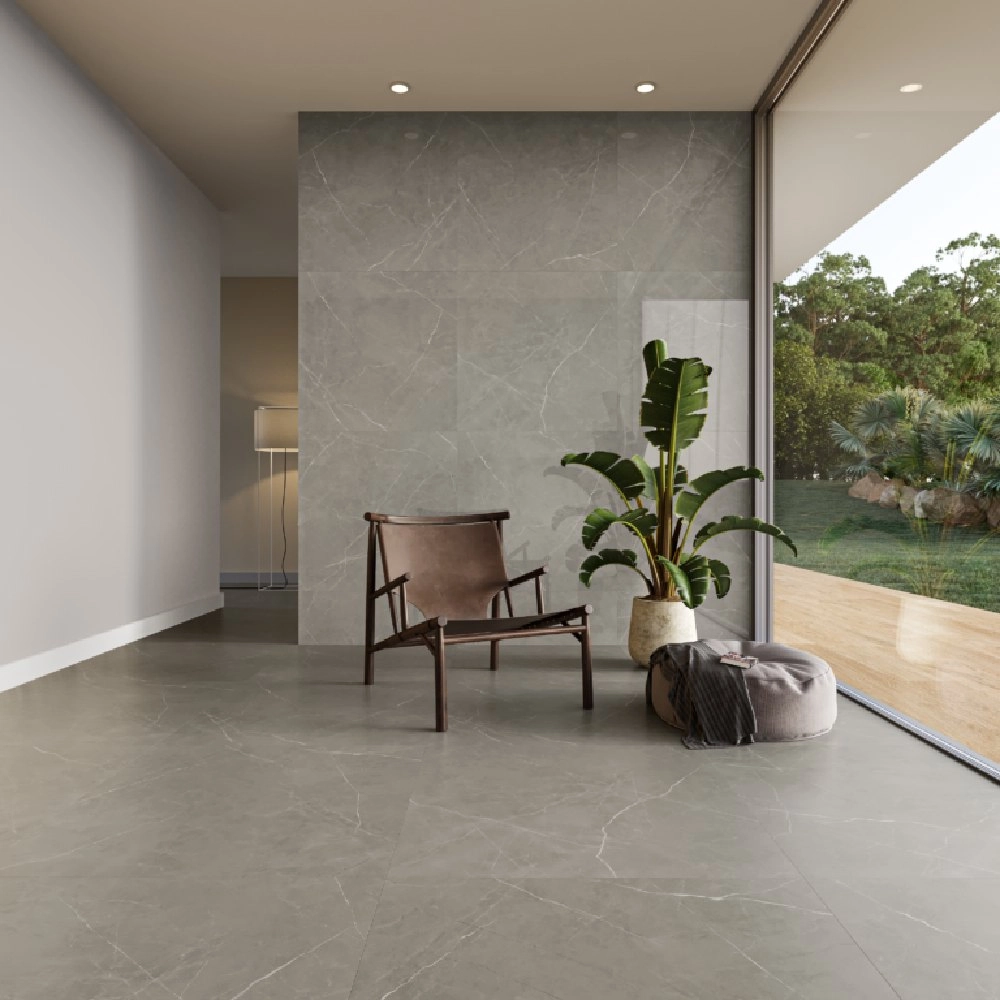 Incesa Porcelanato 80x80 Essence Cinza Polido Retificado 