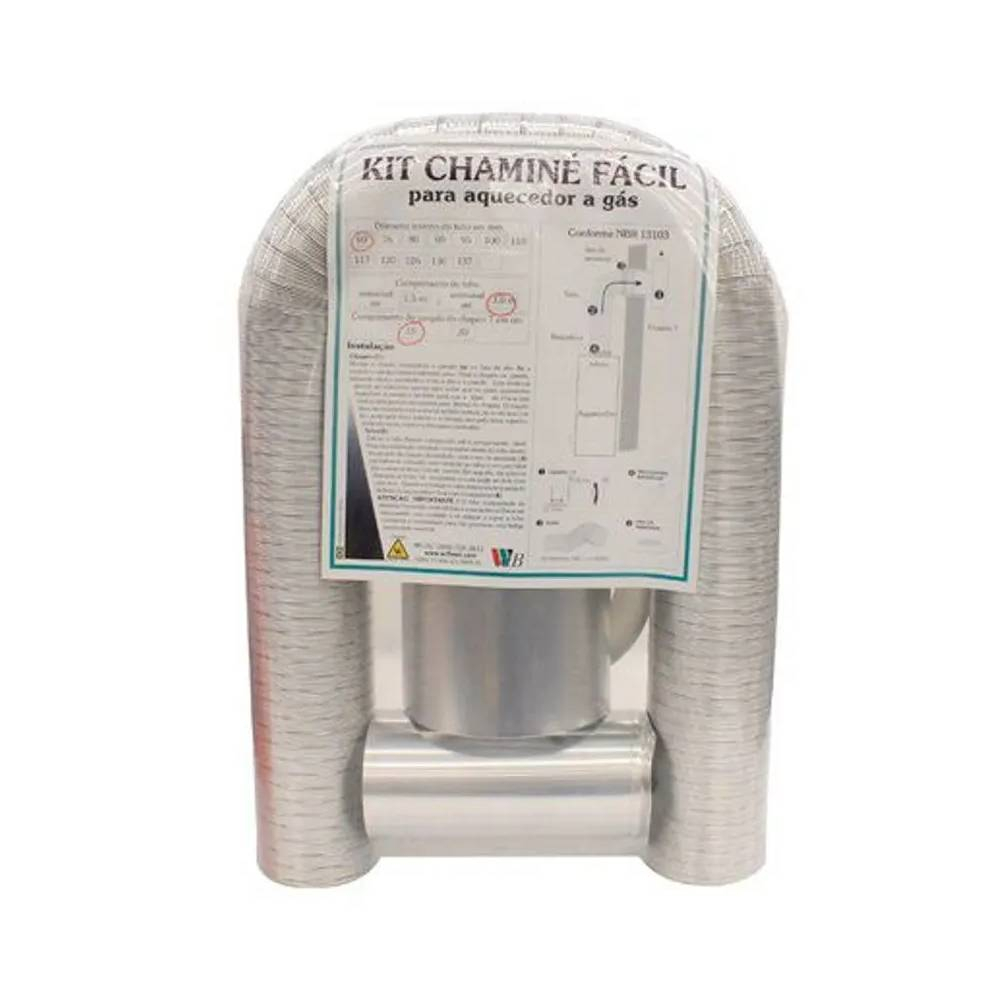 Kit Chaminé Fácil Westaflex 80mm 3m Kit Chaminé Fácil Westaflex 80mm 3m