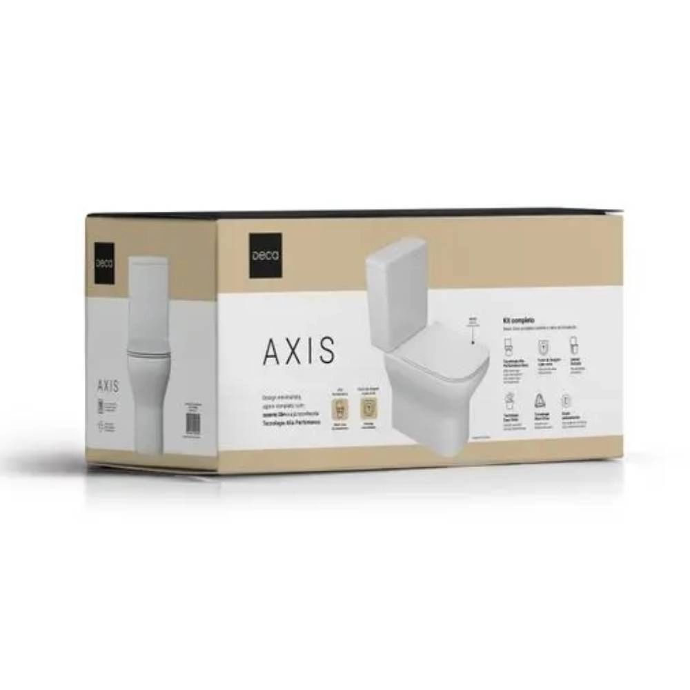 Kit Completo Bacia com Caixa Acoplada Branco Axis Deca KP.470.SL.17