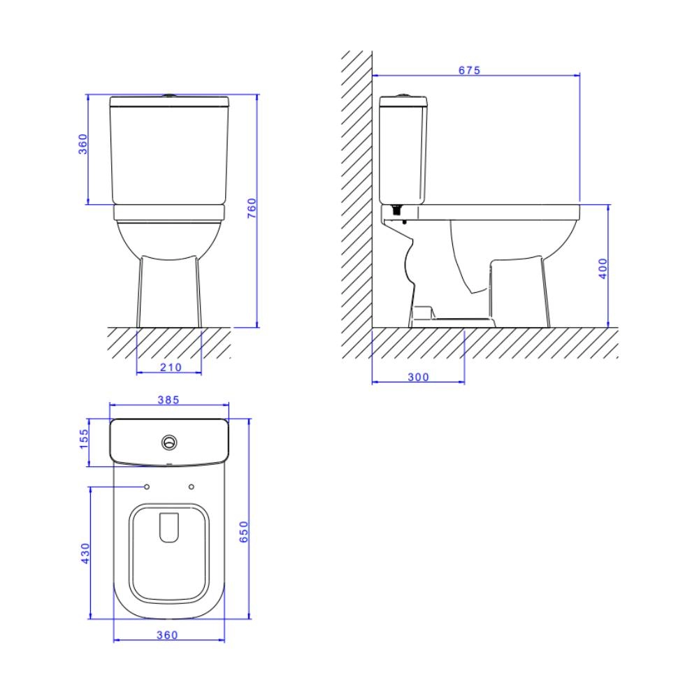 Kit Completo Bacia com Caixa Acoplada Branco Quadra Deca KP.211.17