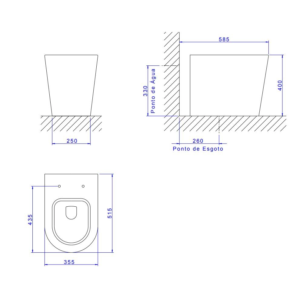 Kit Completo Bacia Convencional Branco Lk Deca KP.23.17 Kit Completo Bacia Convencional Branco Lk Deca KP.23.17