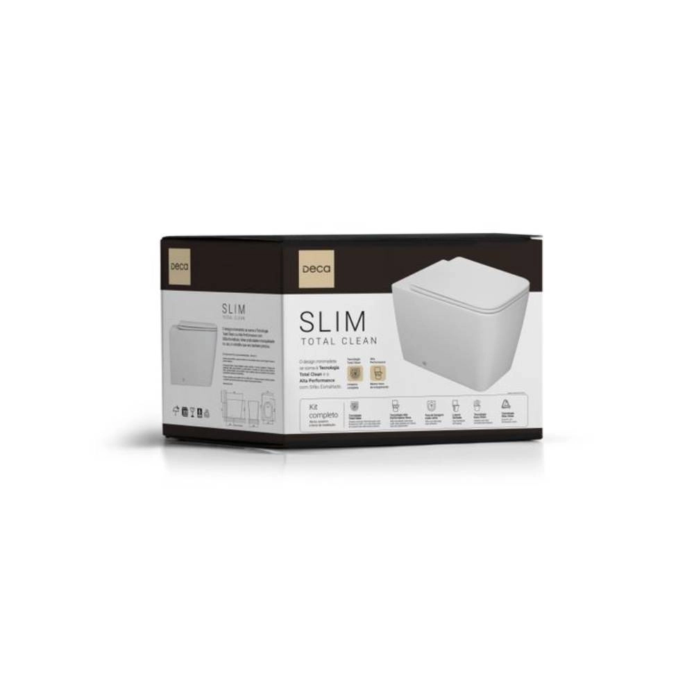 Kit Completo Bacia Convencional Branco Slim Total Clean Deca KP.8610.17