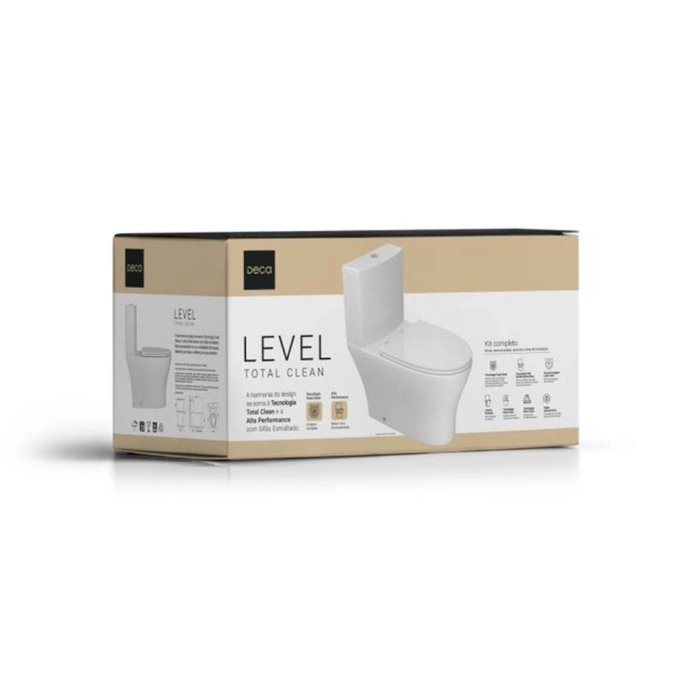 Kit Completo Deca Bacia com Caixa Acoplada Nova Level Branco KP.8520.17