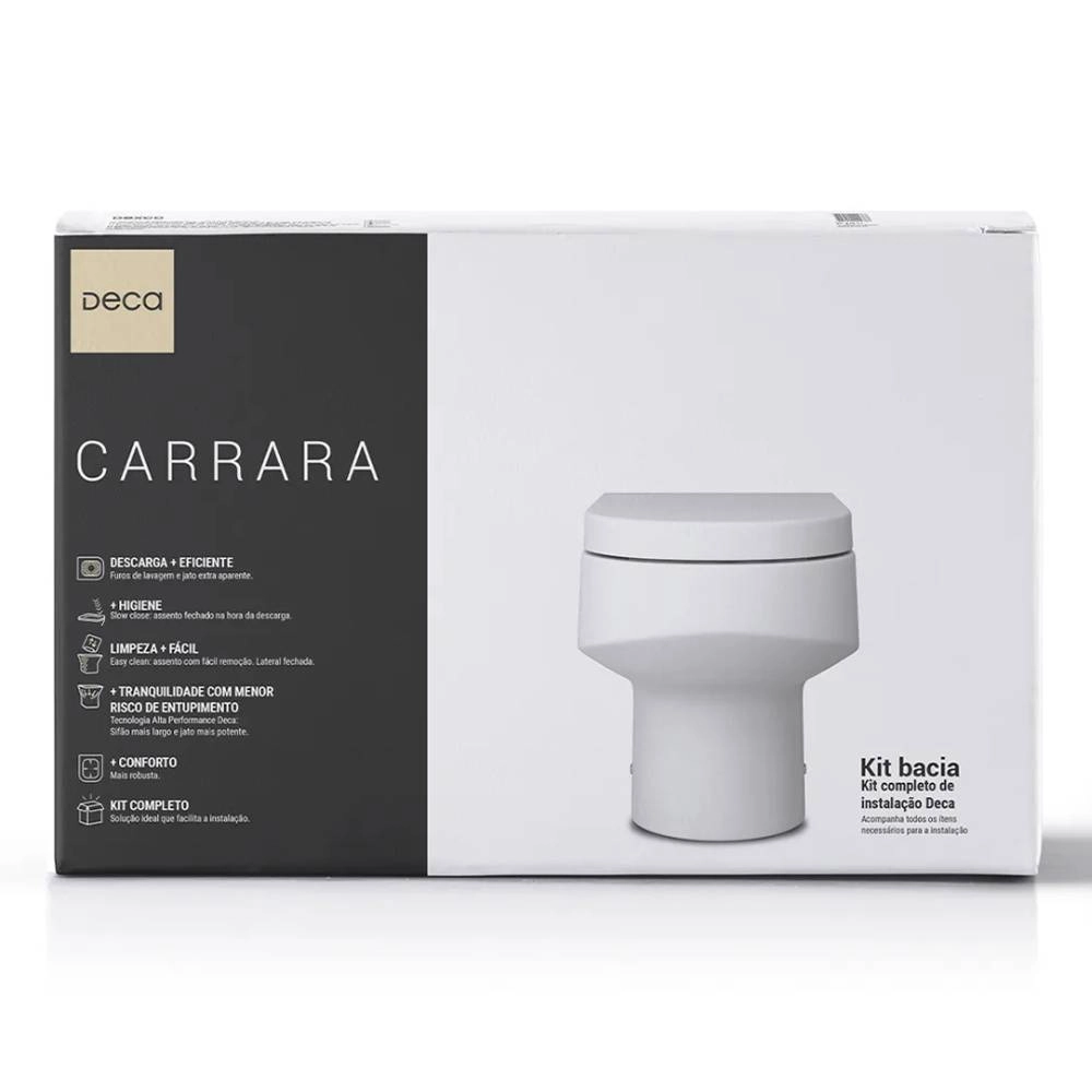 Kit Completo Deca Bacia Convencional Carrara Branco KP.60.17
