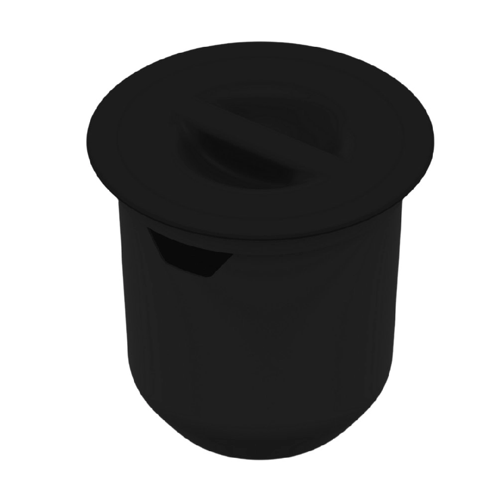 Lixeira de Embutir Redonda Preta 8Litros Arquitech