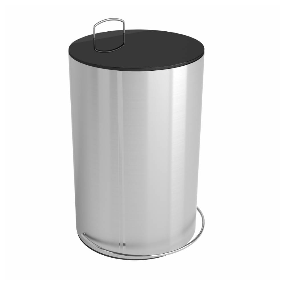 Lixeira Multiuso Redonda C/Pedal Tampa Preta 12L Ghelplus