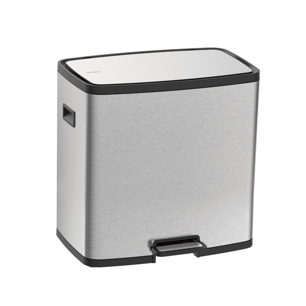 Lixeira Tramontina Octos em Aço Inox com 02 Baldes Removíveis e Pedal 15 L + 15 L