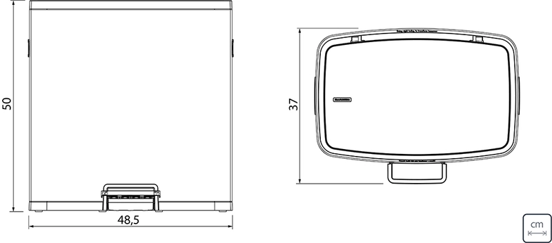 Lixeira Tramontina Octos em Aço Inox com 02 Baldes Removíveis e Pedal 15 L + 15 L
