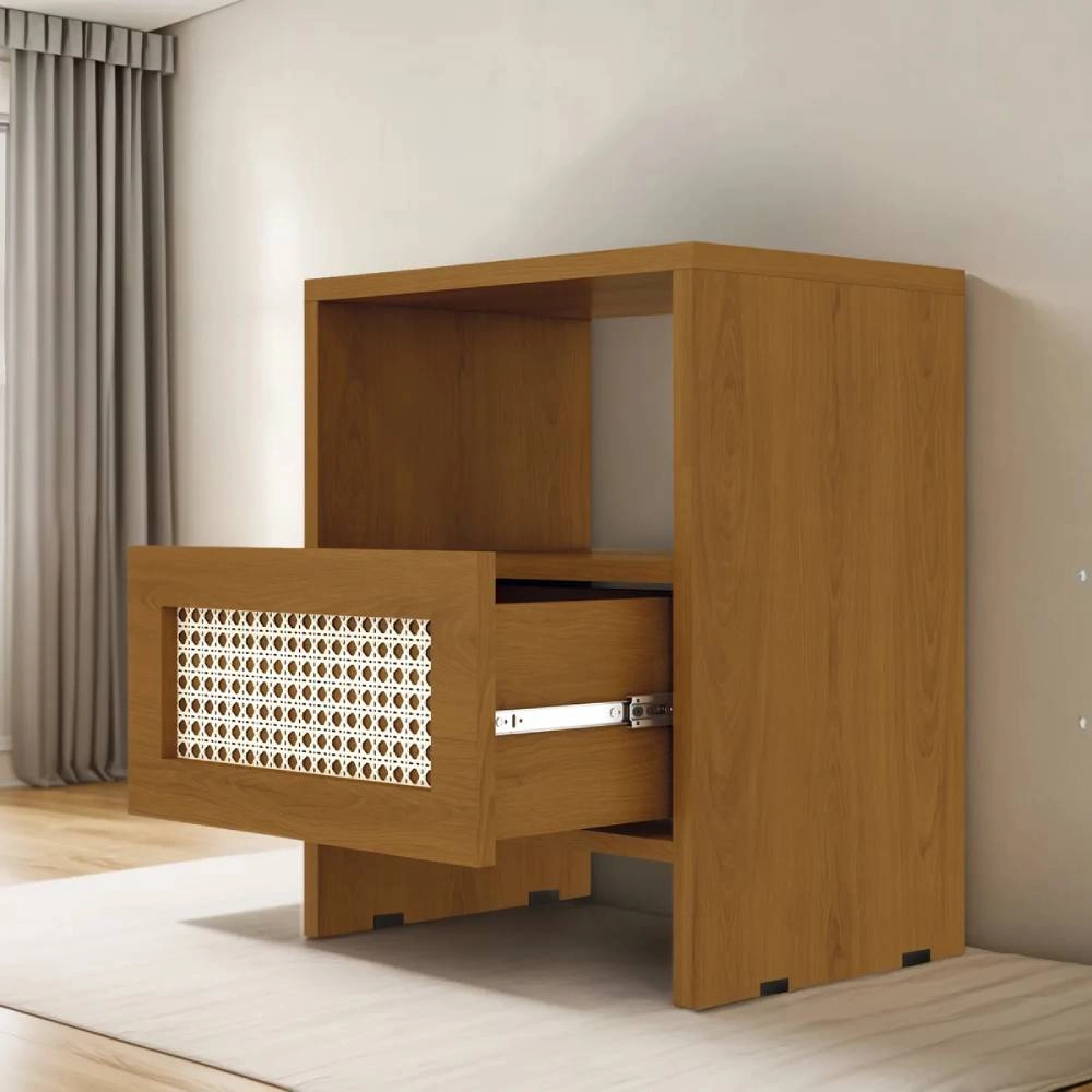 Mesa De Cabeceira Astral Ayla Ratan 50 Freijo