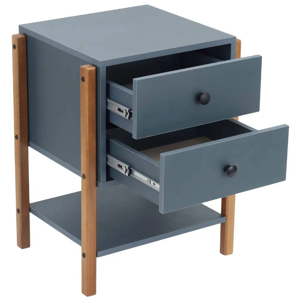 Mesa De Cabeceira Magali 46 - Azul Oceano - 60x46x40cm