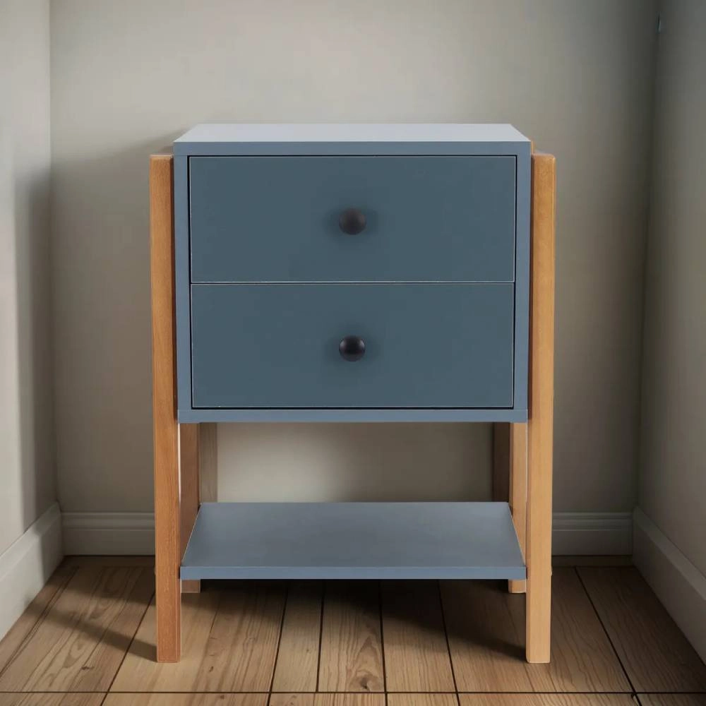 Mesa De Cabeceira Magali 46 - Azul Oceano - 60x46x40cm