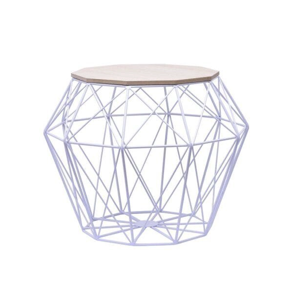 Mesa Magnolia 50x50x40,5cm BS/Aço Branco Rivatti