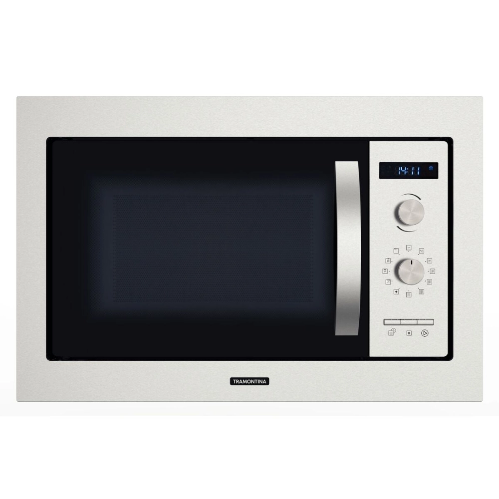 Micro-ondas de Embutir Tramontina Inox 60 25 L em Aço Inox com Acabamento Acetinado 8 Funções 220 V