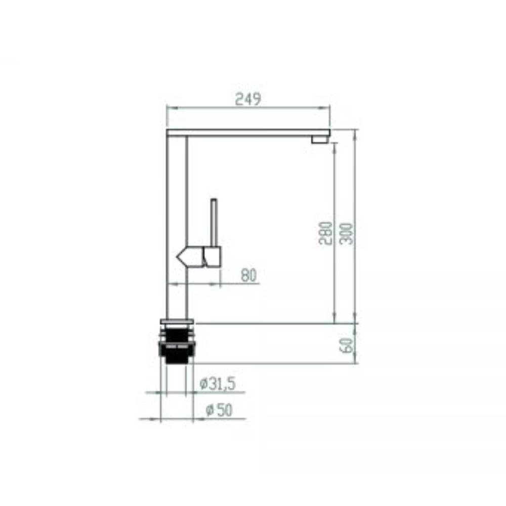 Misturador De Bacco Monocomando Rose Gold 8020024-30 20010 PC