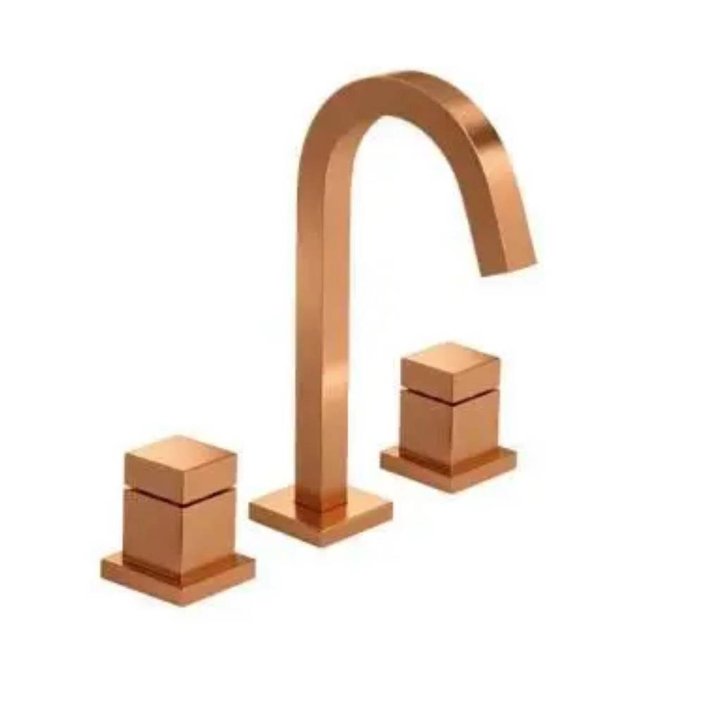 Misturador de Mesa Bica Alta para Lavatório Cubo Gold Matte 1877.GL86