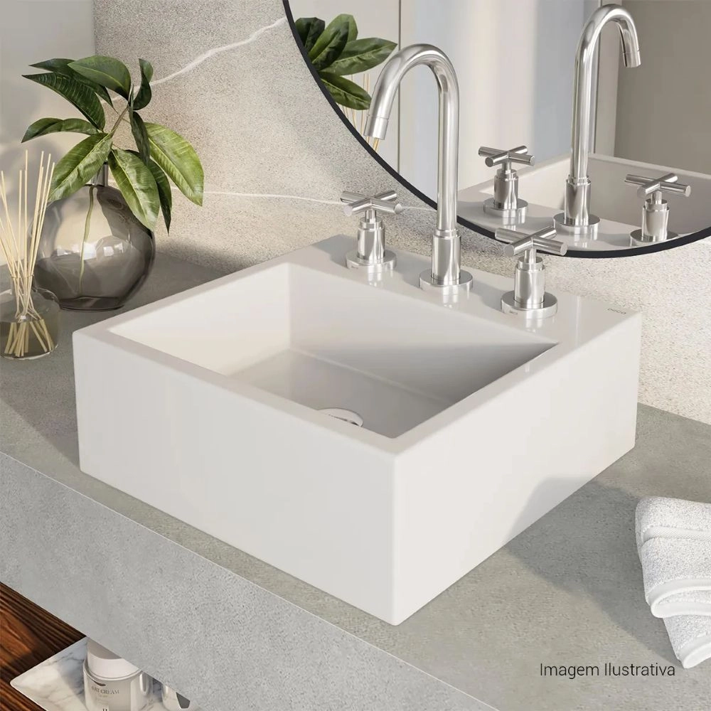 Misturador de Mesa Bica Alta para Lavatório Deca Duna Clássica  1877.C64