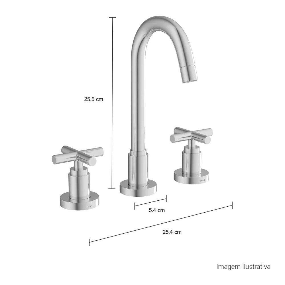 Misturador de Mesa Bica Alta para Lavatório Deca Duna Clássica 1877.C64 Misturador de Mesa Bica Alta para Lavatório Deca Duna Clássica 1877.C64