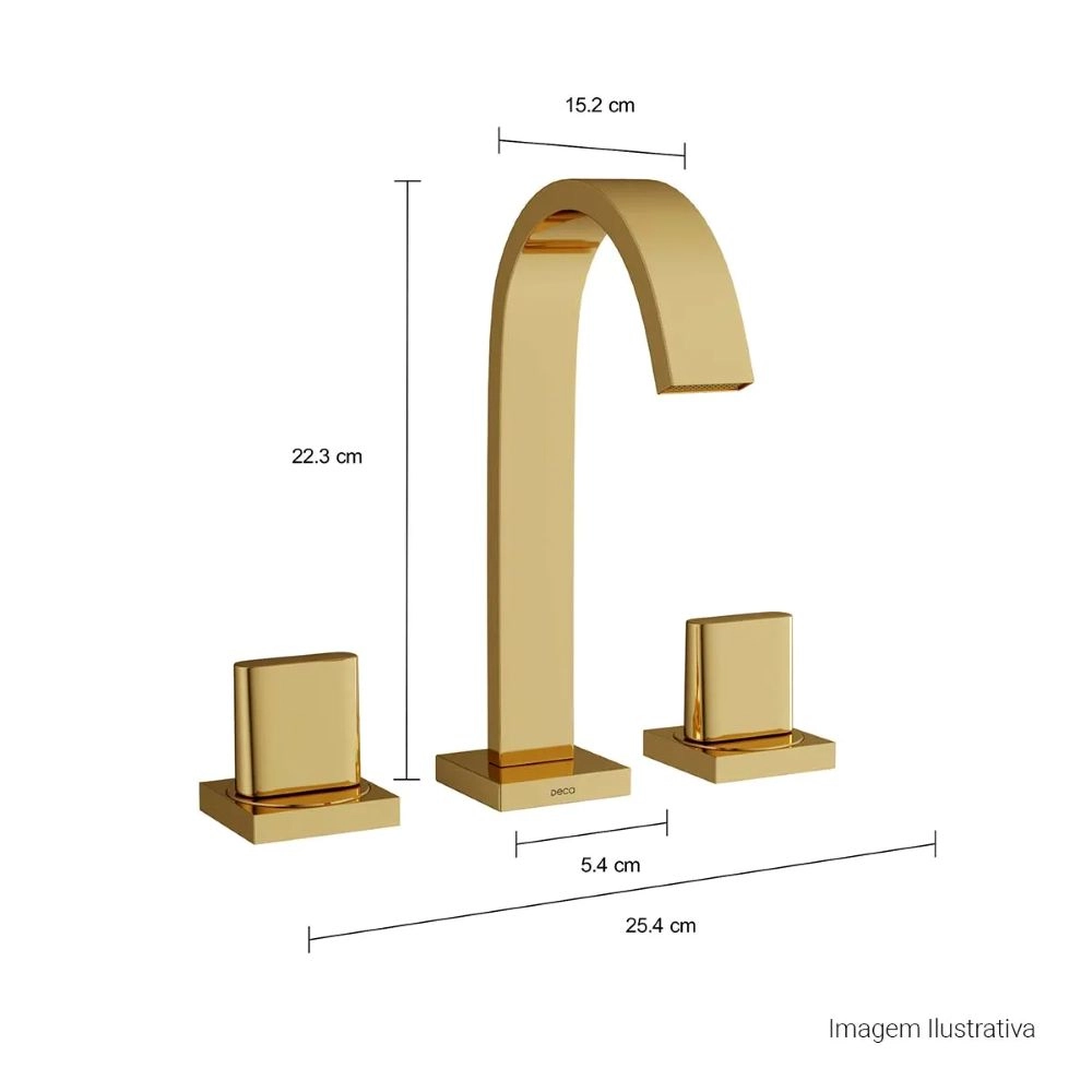 Misturador de Mesa Bica Alta para Lavatório Deca Polo 1877.GL33