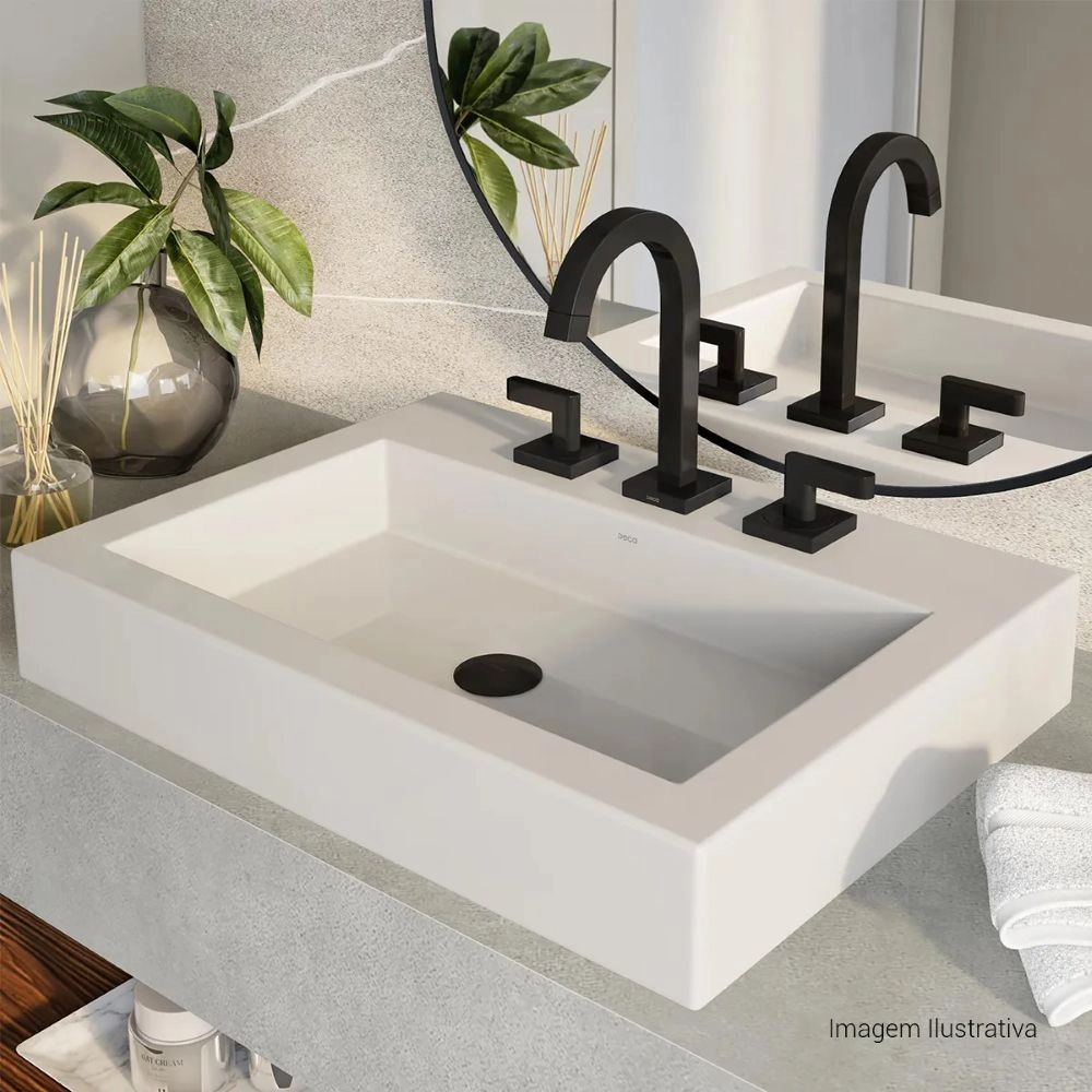 Misturador de Mesa Bica Alta para Lavatório Deca Soul 1877.BL38.NO