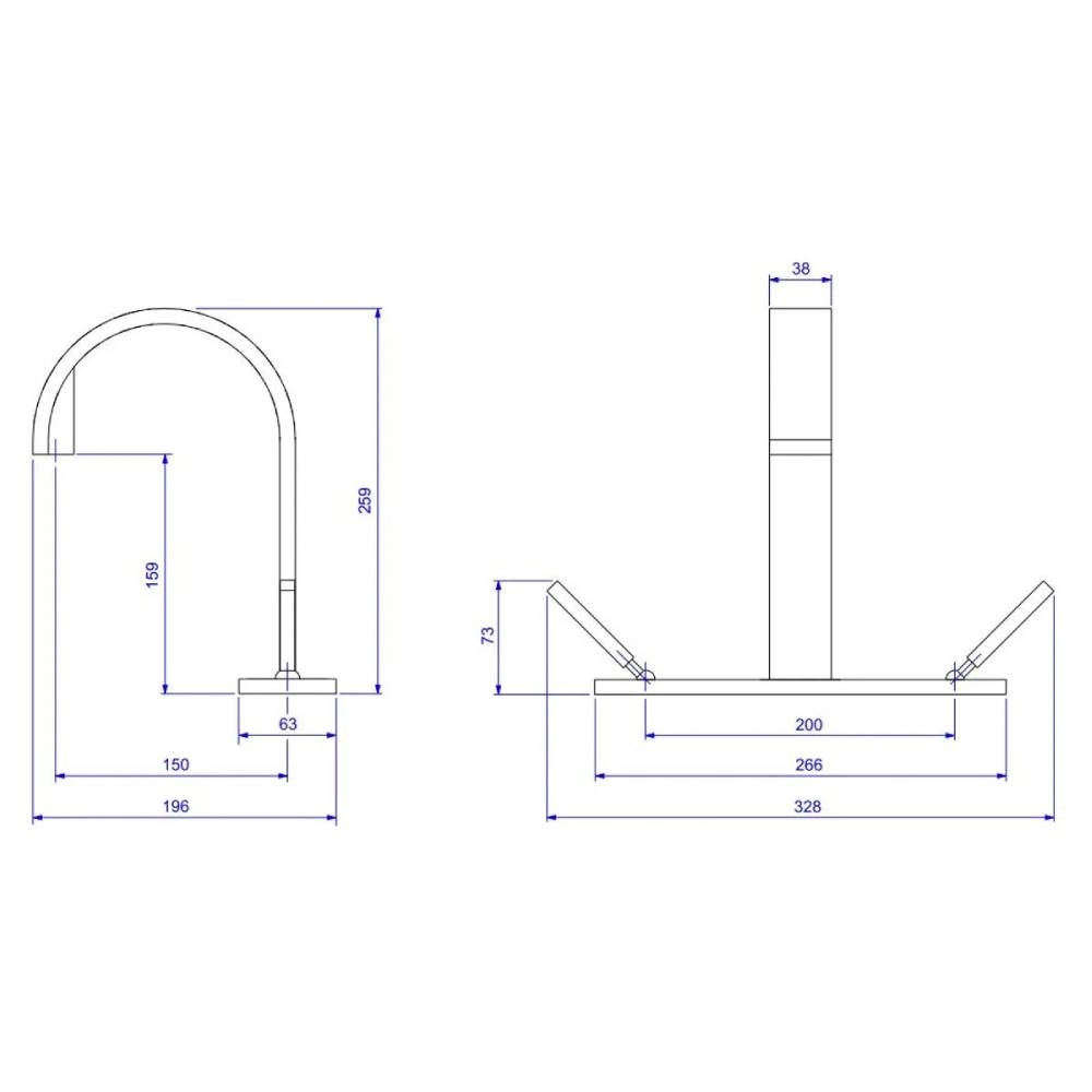 Misturador de Mesa Bica Alta para Lavatório Stick CR 1877.C84