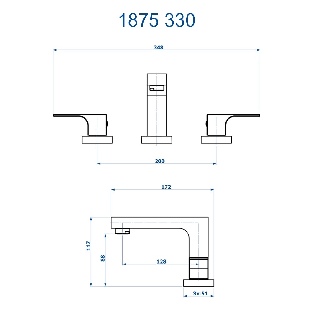 Misturador de Mesa Bica Baixa Lavatório Retta Fani 1875 C330