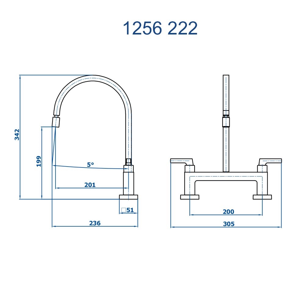 Misturador de Mesa Bica Móvel Cozinha Bella Clássica Fani 1256 C222
