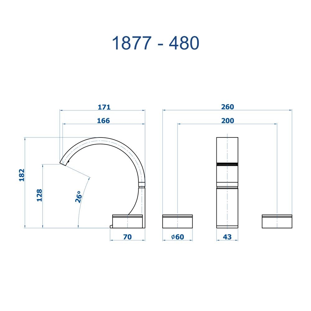Misturador de Mesa Elo B/A Fani 1877 BK480 Misturador de Mesa Elo B/A Fani 1877 BK480