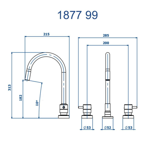 Misturador de Mesa Flex Fani 1877 C99 Misturador de Mesa Flex Fani 1877 C99