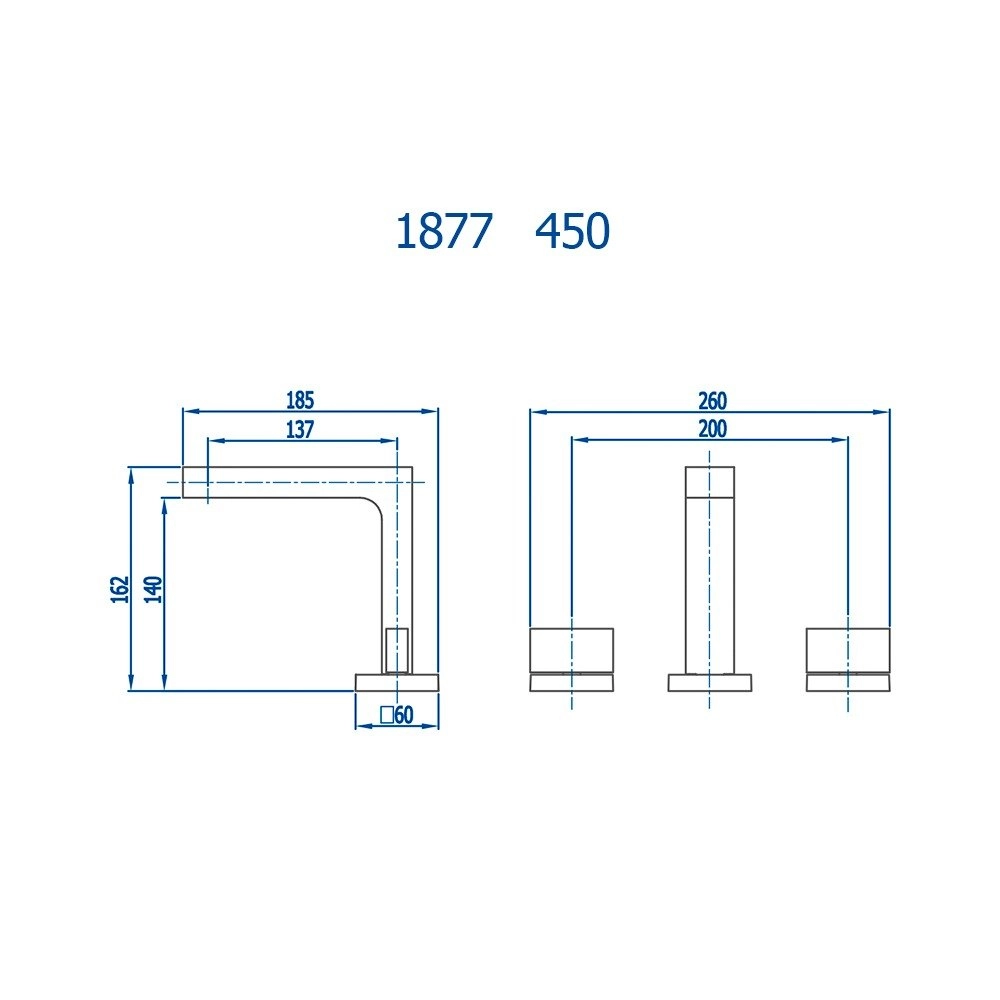 Misturador de Mesa Lavatório Horus Fani  1877 BK450