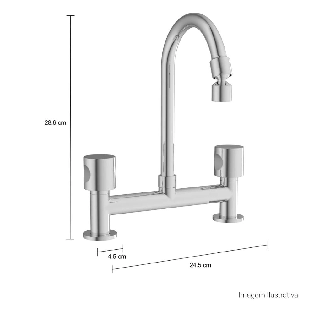 Misturador de Mesa para Cozinha Deca Aspen 1256.C35