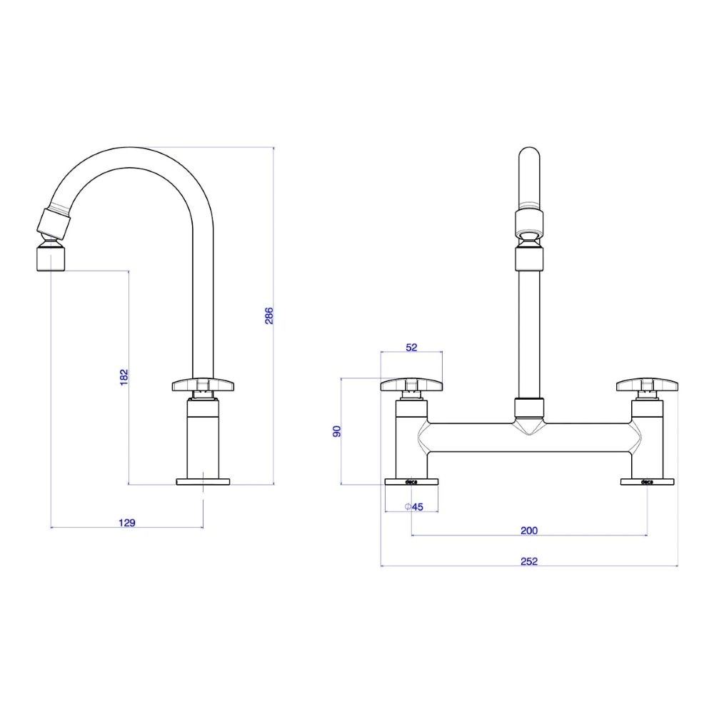 Misturador de Mesa para Cozinha Deca Max 1256.C34