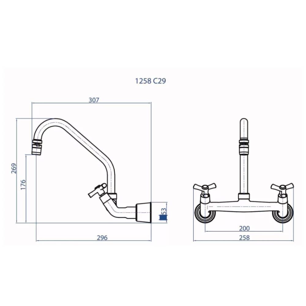 Misturador De Parede Fani 1258 C29