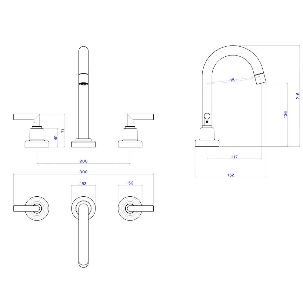 Misturador Deca de mesa bica alta para lavatório Izy Plus CR 1877.C24