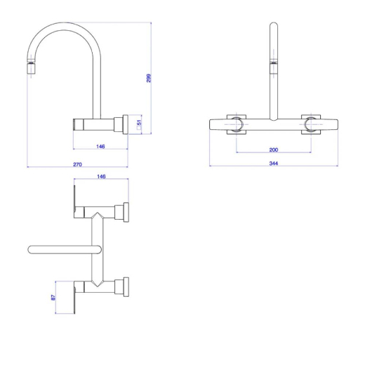 Misturador Deca de Parede para Cozinha Just Cromado 1258.C27 Misturador Deca de Parede para Cozinha Just Cromado 1258.C27