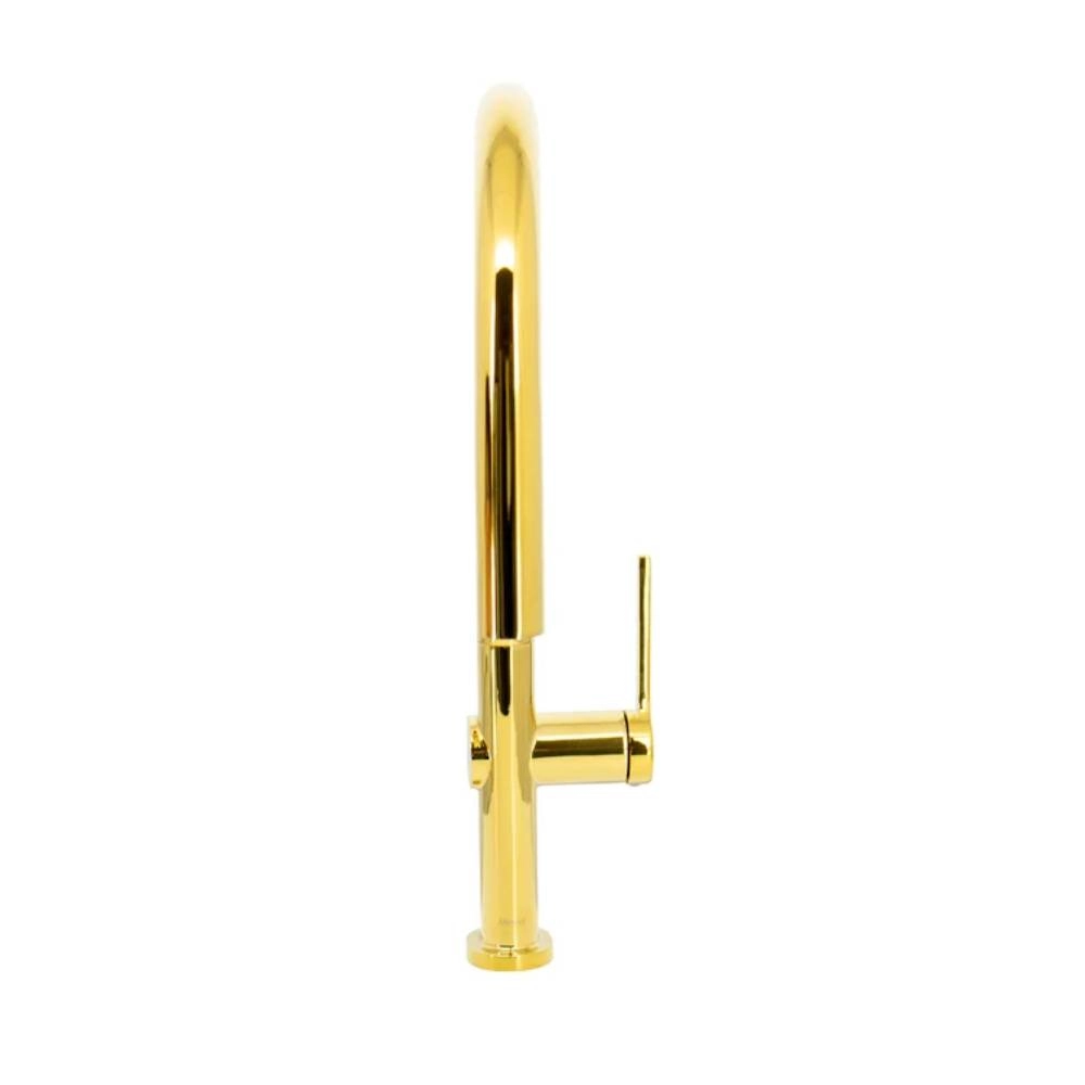 Misturador G Monocomando Movel Extensível Santa Marta Dourado