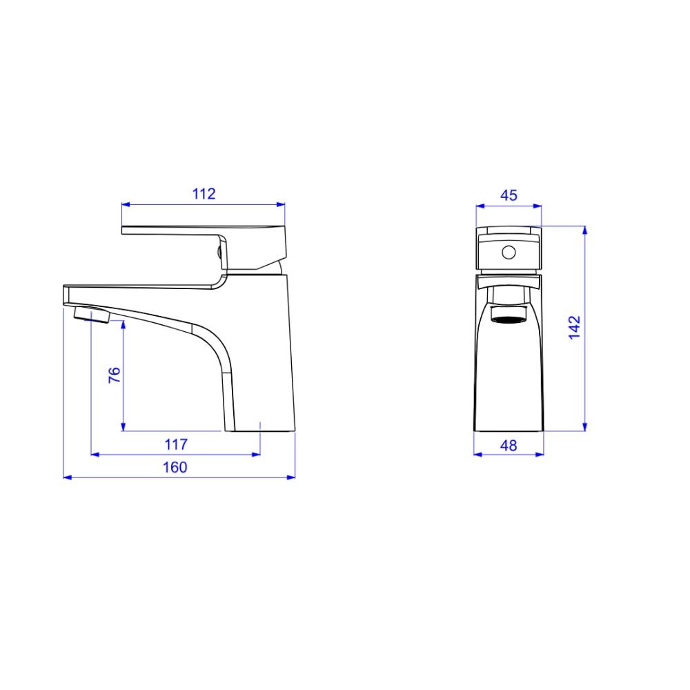 Misturador Monocomando de Mesa Bica Baixa para Lavatório Level CR 2875.C26