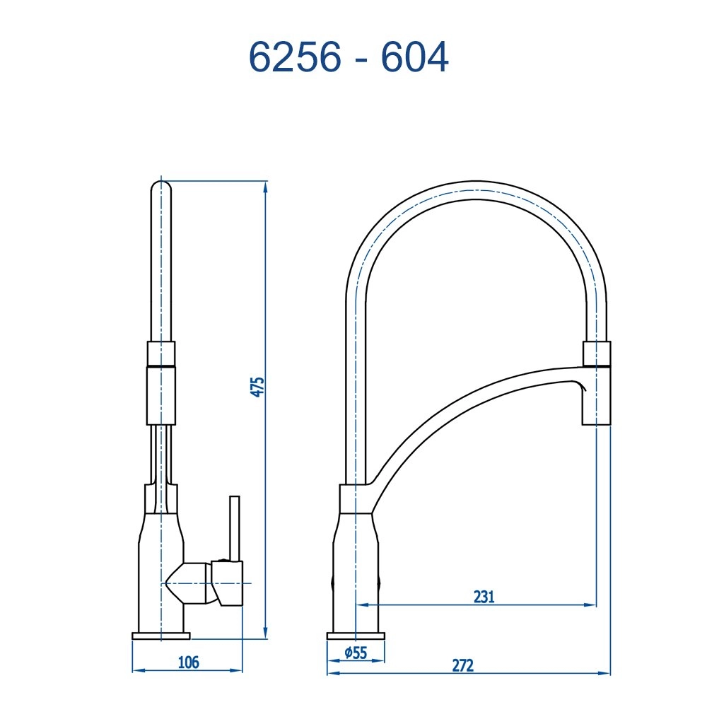 Misturador Monocomando de Mesa Cozinha Mendoza Fani 6256 BK604