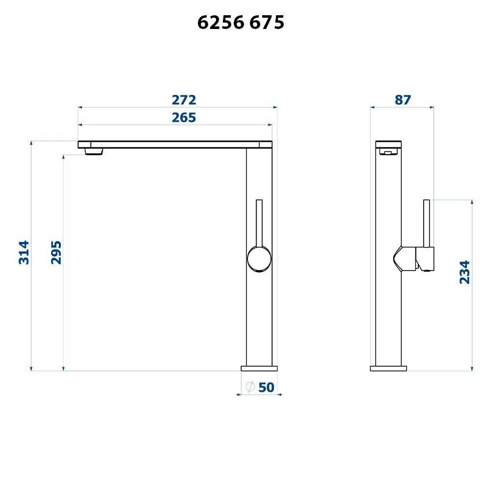 Misturador Monocomando de Mesa Loreto 6256 C675 Misturador Monocomando de Mesa Loreto 6256 C675