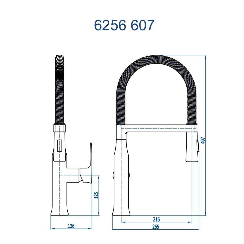 Misturador Monocomando de Mesa Montevidéu Fani 6256 C607 B/A Cromado