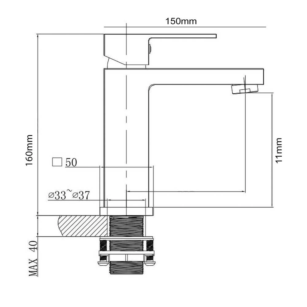 Misturador Monocomando Movel Bica Baixa MV03 Cromado
