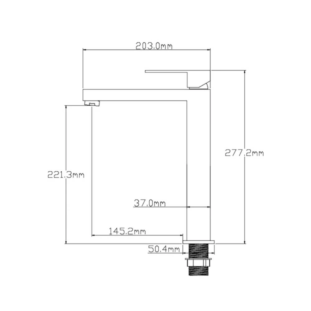 Misturador Monocomando P/ Lavatório Rubinetto Bica Alta RB1815N  Misturador Monocomando P/ Lavatório Rubinetto Bica Alta RB1815N