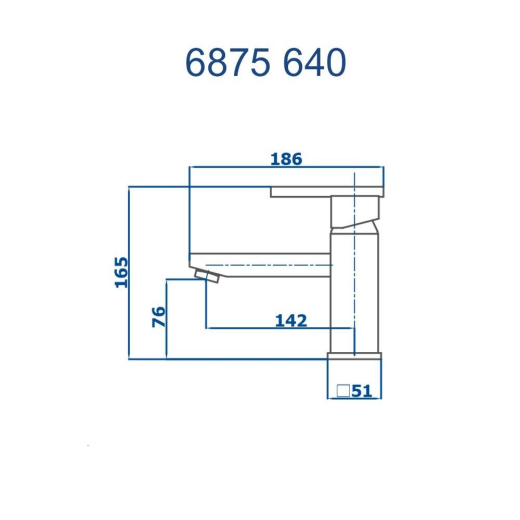 Mocomando de Mesa Bica Baixa Eros Fani 6875 BK640