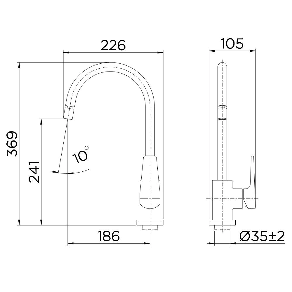 Monocomando bica alta de mesa para cozinha ColdStart Lift cromado Docol 00796206